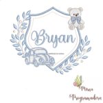 matriz de bordado brasao carro ursinho-bryan 71