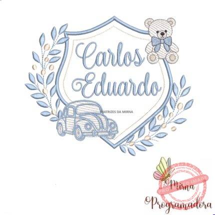 matriz de bordado brasao carro ursinho-carlos eduardo 93