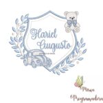 matriz de bordado brasao carro ursinho-hariel augusto 45