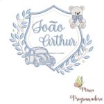 matriz de bordado brasao carro ursinho-joao arthur 84