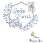 matriz de bordado brasao carro ursinho-joao lucas 80