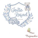 matriz de bordado brasao carro ursinho-joao rafael 88