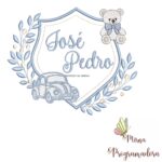 matriz de bordado brasao carro ursinho-jose pedro 50