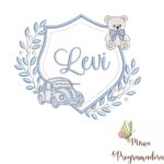 matriz de bordado brasao carro ursinho-levi 38