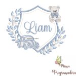 matriz de bordado brasao carro ursinho-liam 37