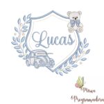 matriz de bordado brasao carro ursinho-lucas 40