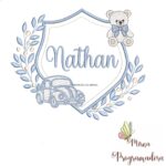matriz de bordado brasao carro ursinho-nathan 68