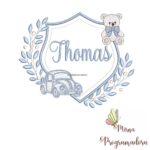 matriz de bordado brasao carro ursinho-thomas 53
