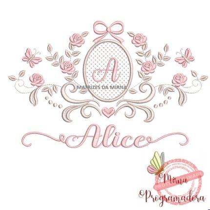 matriz de bordado moldura arabesco alice 50