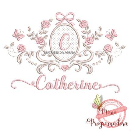 matriz de bordado moldura arabesco catherine 45