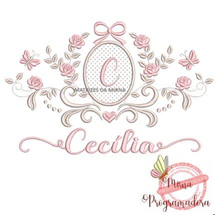 matriz de bordado moldura arabesco cecilia 43