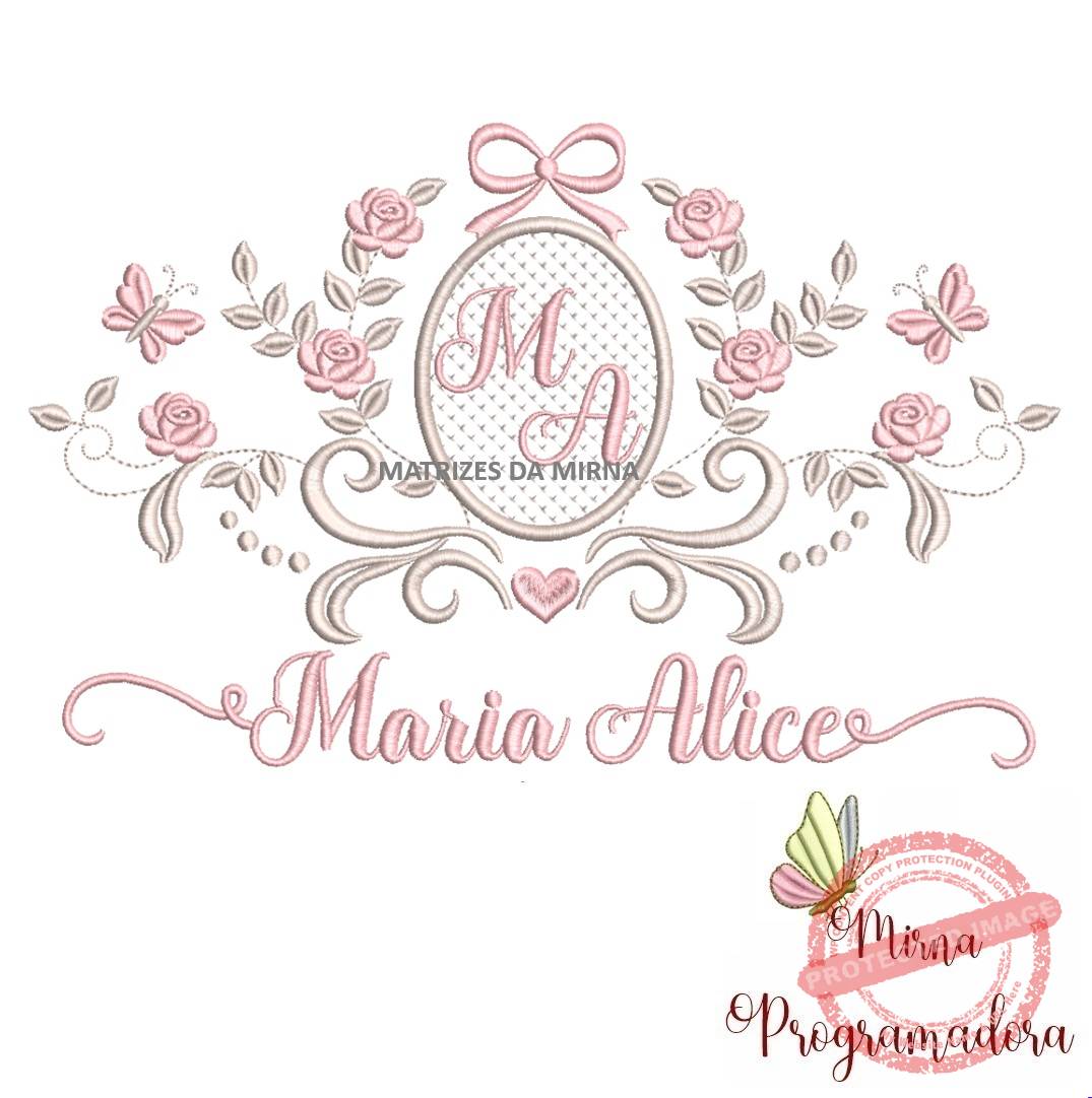 1matriz de bordado maria alice 35 matriz de bordado moldura arabesco maria alice 35 - Imagem 1