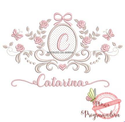 matriz de bordado moldura arabesco catarina 19