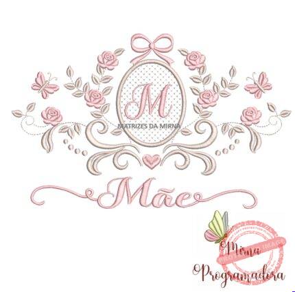 matriz de bordado moldura arabesco mae 36