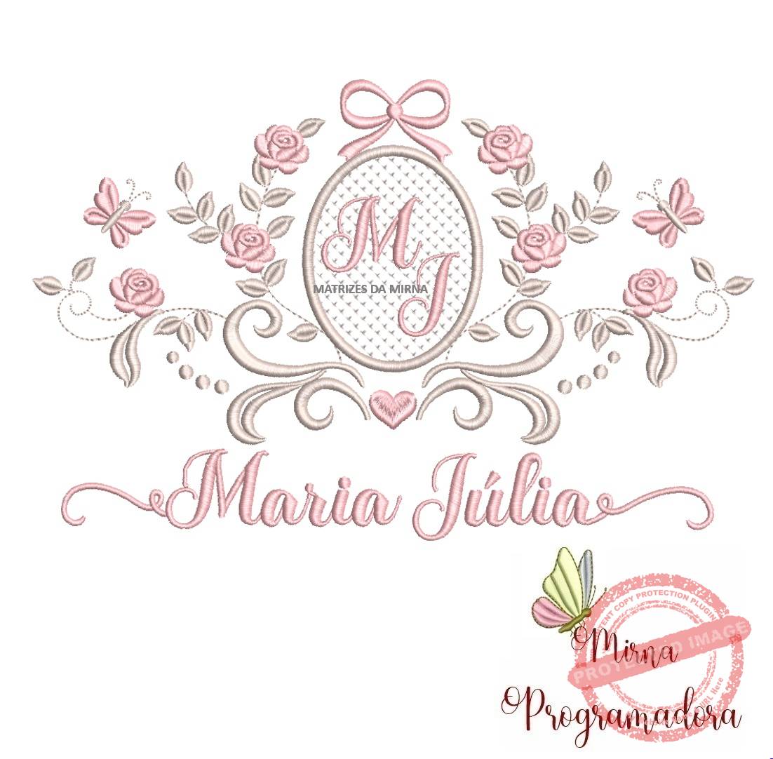 matriz de bordado moldura arabesco maria julia 16 matriz de bordado moldura arabesco maria julia 16 - Imagem 1