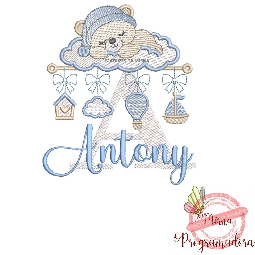 matriz de bordado bebe dormindo nome antony 19 matriz de bordado bebe dormindo nome antony 19. - Imagem 1