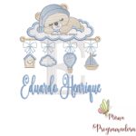 matriz de bordado bebe dormindo nome eduardo henrique 55.