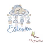 matriz de bordado bebe dormindo nome estevao 57.
