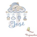 matriz de bordado bebe dormindo nome jose 27.