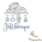 matriz de bordado bebe dormindo nome jose henrique 16.