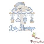 matriz de bordado bebe dormindo nome luiz henrique 11.