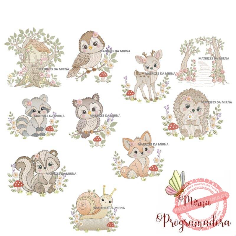 matriz-de-bordado-bosque-encantador-menina1