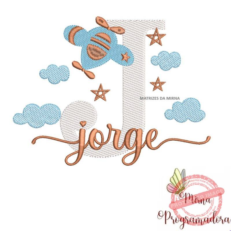 matriz-de-bordado-cenario-aviao-nome-jorge